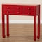 Baxton Studio Red Finished Wood Bronze Finished Accents 6-Drawer Console Table 148-8192 - alternate 10